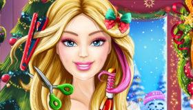 play Barbie Christmas Real Haircuts