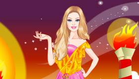 play Barbie Fire Princess Dress Up