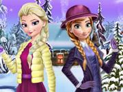 play Elsa And Anna Winter Dress Up