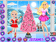 play Princess Barbie And Baby Barbie Christmas Fun