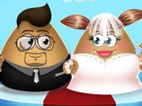 play Pou Girl Wedding Party Kissing