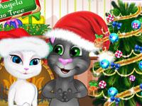 play Tom And Angela Christmas Tree Kissing