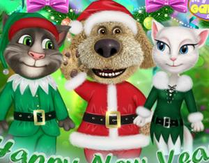play New Year Party Talking Tom And Angela