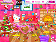 play Hello Kitty Christmas Room Cleaning