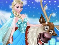 play Rudolph And Elsa In The Frozen Forest