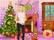 play Barbie-In-Christmas-Room-Preparation