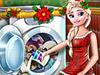 play Elsa Washing Christmas Toys