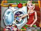 play Elsa Washing Christmas Toys