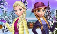 Elsa And Anna Winter Dress Up