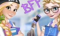 play Elsa And Rapunzel: College Girls