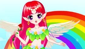 play Rainbow Fairy Dress Up