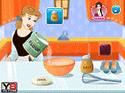 play Princess Cinderella Cooking Bunny Cake