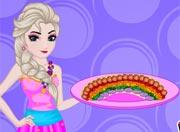 play Elsa Cooking Rainbow Pizza