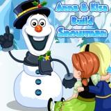 play Anna & Elsa Build Snowman