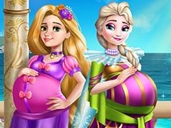 play Elsa And Rapunzel Pregnant Bffs