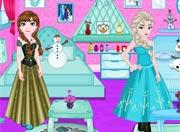 play Elsa And Anna Room Decoration