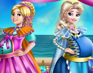 play Elsa And Rapunzel Pregnant Bffs