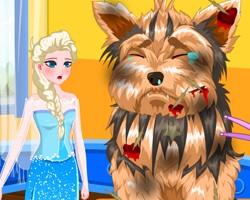 play Elsa'S Dog Doctor