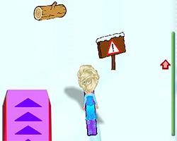 play Princess Elsa Snowboarding