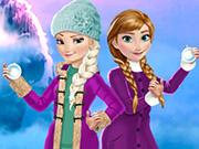 play Elsa And Anna Winter Fun