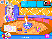 Elsa Cooking Rainbow Pizza