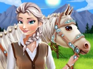 play Elsa Horse Caring