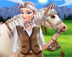 play Elsa Horse Caring