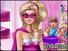 play Super Barbie Makeup Room