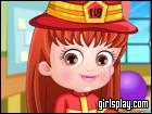 play Baby Hazel Firefighter Dressup