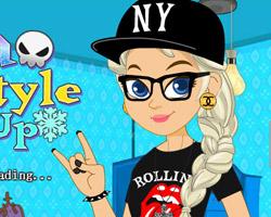 play Elsa Rock Style Dress Up