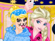 play Princess Slumber Party Funny Faces