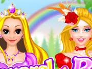 play Rapunzel And Barbie Dress Up