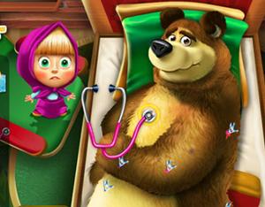 play Masha And The Bear Injured