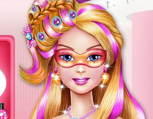 play Super Barbie Hair Color