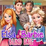play Elsa & Barbie Blind Date
