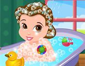 play Princess Belle Baby Bathing Time