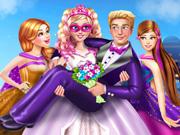 play Super Barbie Wedding Dress Up