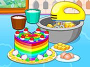 play Cooking Colorful Cake