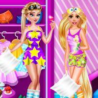 play Rapunzel And Elsa Pj Party