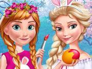 play Elsa And Anna Easter Fun