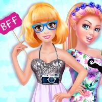 play Cutezee And Super Barbie Bff Night