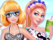 play Cutezee And Super Barbie Bff Night