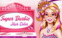 play Super Barbie Hair Color
