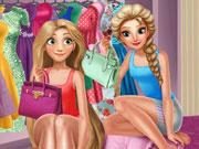 play Elsa And Rapunzel Dressing Room