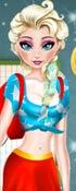 play Elsa And Rapunzel Highschool Outfits