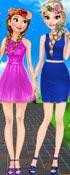 play Elsa And Anna Spring Dress Up