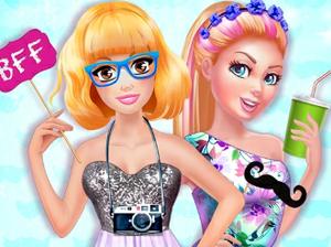 play Cutezee And Super Barbie Bff Night