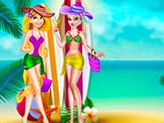 play Elsa And Rapunzel Swimsuit Fashion