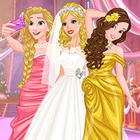 play Barbie'S Wedding Selfie With Princesses