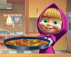 Masha Cooking Tortilla Pizza